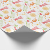 Sketched Cocktail Pattern Cadeaupapier (Hoek)