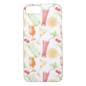 Sketched Cocktail Pattern Case-Mate iPhone Case (Achterkant)