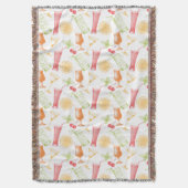 Sketched Cocktail Pattern Deken (Voorkant Verticaal)