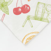 Sketched Cocktail Pattern Fleece Deken (Hoek)