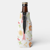 Sketched Cocktail Pattern Flesjeskoeler (Fles Achterkant)