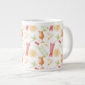 Sketched Cocktail Pattern Grote Koffiekop (Voorkant rechts)