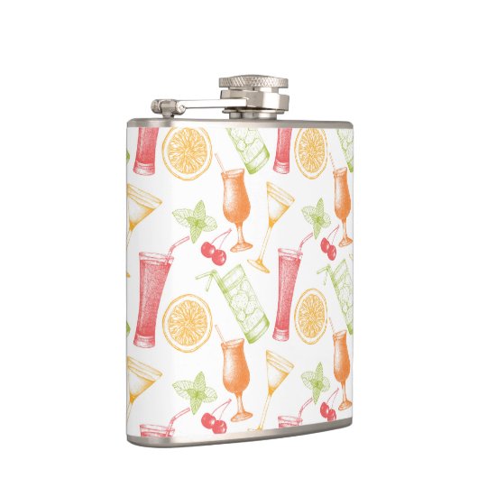 Sketched Cocktail Pattern Heupfles (Rechts)