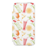 Sketched Cocktail Pattern Incipio iPhone Portemonnee Hoesje (Voorkant Agenda)