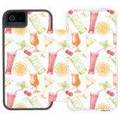 Sketched Cocktail Pattern Incipio iPhone Portemonnee Hoesje (Agenda Open)