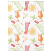 Sketched Cocktail Pattern Klembord (Achterkant)