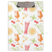 Sketched Cocktail Pattern Klembord (Voorkant)