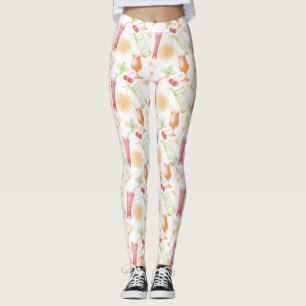 Sketched Cocktail Pattern Leggings