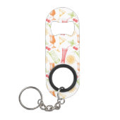 Sketched Cocktail Pattern Mini Flessenopener (Voorkant)