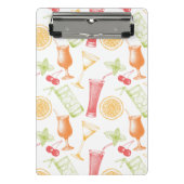 Sketched Cocktail Pattern Mini Klembord (Voorkant)