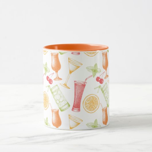 Sketched Cocktail Pattern Mok (Midden)