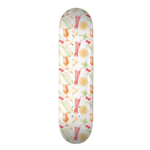 Sketched Cocktail Pattern Persoonlijk Skateboard