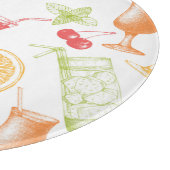 Sketched Cocktail Pattern Snijplank (Hoek)