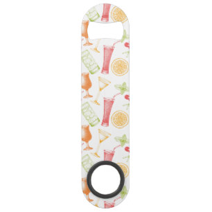 Sketched Cocktail Pattern Speed Flessenopener