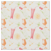 Sketched Cocktail Pattern Stof (Close Up)