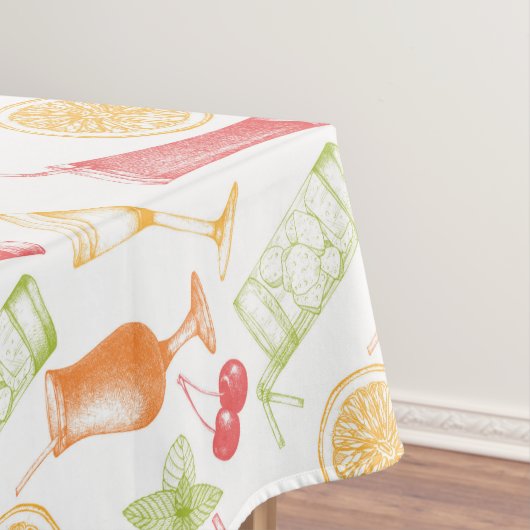 Sketched Cocktail Pattern Tafelkleed (Voorbeeld)