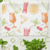 Sketched Cocktail Pattern Theedoek (Gevouwen)