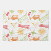 Sketched Cocktail Pattern Theedoek (Horizontaal)