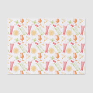 Sketched Cocktail Pattern Tissuepapier