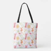 Sketched Cocktail Pattern Tote Bag (Achterkant)