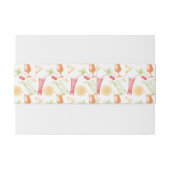 Sketched Cocktail Pattern Uitnodigingen Wikkel (Achterkant Voorbeeld)