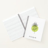 Sketched Dahlia Botanical Simple Elegant Notitieboek (Binnen)