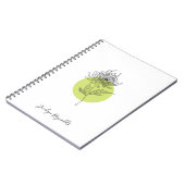 Sketched Dahlia Botanical Simple Elegant Notitieboek (Linkerzijde)