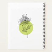 Sketched Dahlia Botanical Simple Elegant Planner (Achterkant)