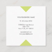 Sketched Dahlia Botanical Simple Elegant Vierkante Visitekaartje (Achterkant)