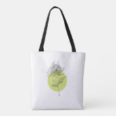 Sketched Dahlia - Eenvoudig minimumaantal met naam Tote Bag (Achterkant)