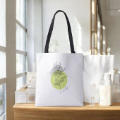Sketched Dahlia - Eenvoudig minimumaantal met naam Tote Bag