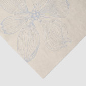 Sketched Dogwood Branch Lg Scale on Parchment Tissuepapier (Detail)