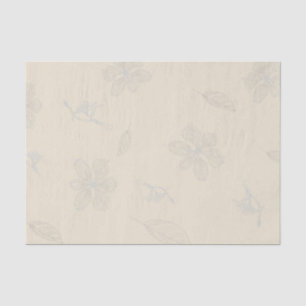 Sketched Dogwood Branches Parchment Tissuepapier