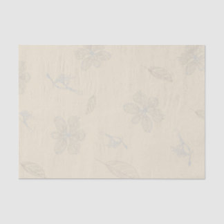 Sketched Dogwood Branches Parchment Tissuepapier