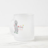 Sketched Doodle Mug with Flowers - Customizable Matglas Koffiemok (Voorkant links)