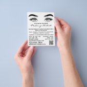 Sketched Eyes, Makeup Artist Adverteren Flyer (Hand)