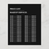 Sketched Eyes, Makeup Artist Adverteren Flyer (Achterkant)