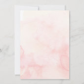 Sketched Floral Blush Pink Waterverf Wedding Kaart (Achterkant)