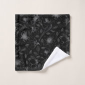 Sketched Floral contour Pattern Grey/Blk ID939 Bad Handdoek (Wasdoekje)
