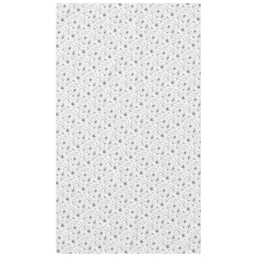 Sketched Floral contour Pattern Grey/Wht ID939 Tafelkleed (Voorkant)