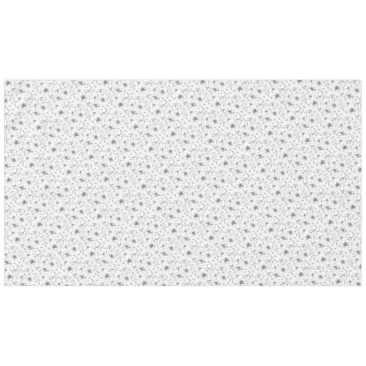 Sketched Floral contour Pattern Grey/Wht ID939 Tafelkleed (Voorkant (Horizontaal))
