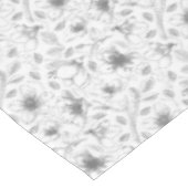 Sketched Floral contour Pattern Grey/Wht ID939 Tafelkleed (Gekanteld)