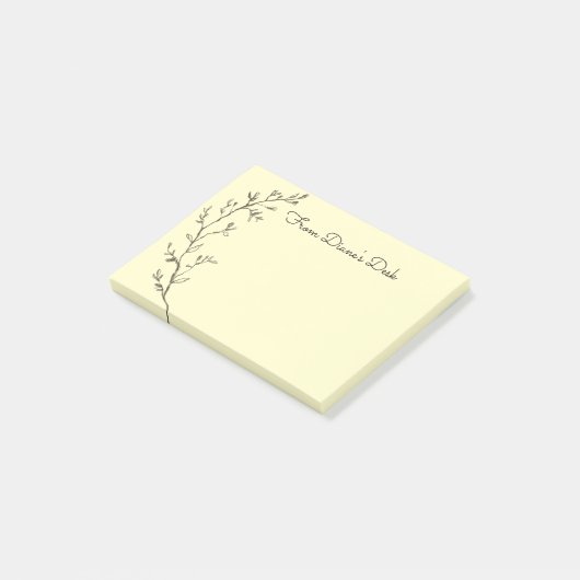 Sketched Floral Design Post-it® Notes (Schuin)