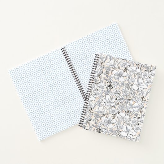 Sketched Floral Meadow Notitieboek (Binnen)