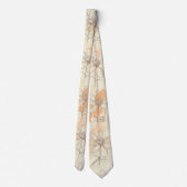 Sketched Floral op Waterverf Splats Stropdas (Achterkant)