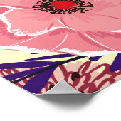 Sketched flower design in bright coñes seamlesp poster (Hoek)