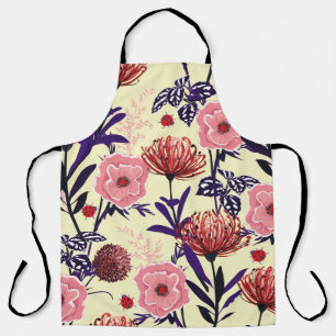 Sketched flower design in bright coñes seamlesp schort