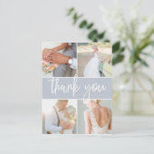 Sketched Gray | Weddenfoto Hartelijk dank Briefkaart (Staand voorkant)