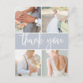 Sketched Gray | Weddenfoto Hartelijk dank Briefkaart (Voorkant)