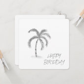 Sketched Greeting Card Black and White Kaart (Voorkant / Achterkant in situ)